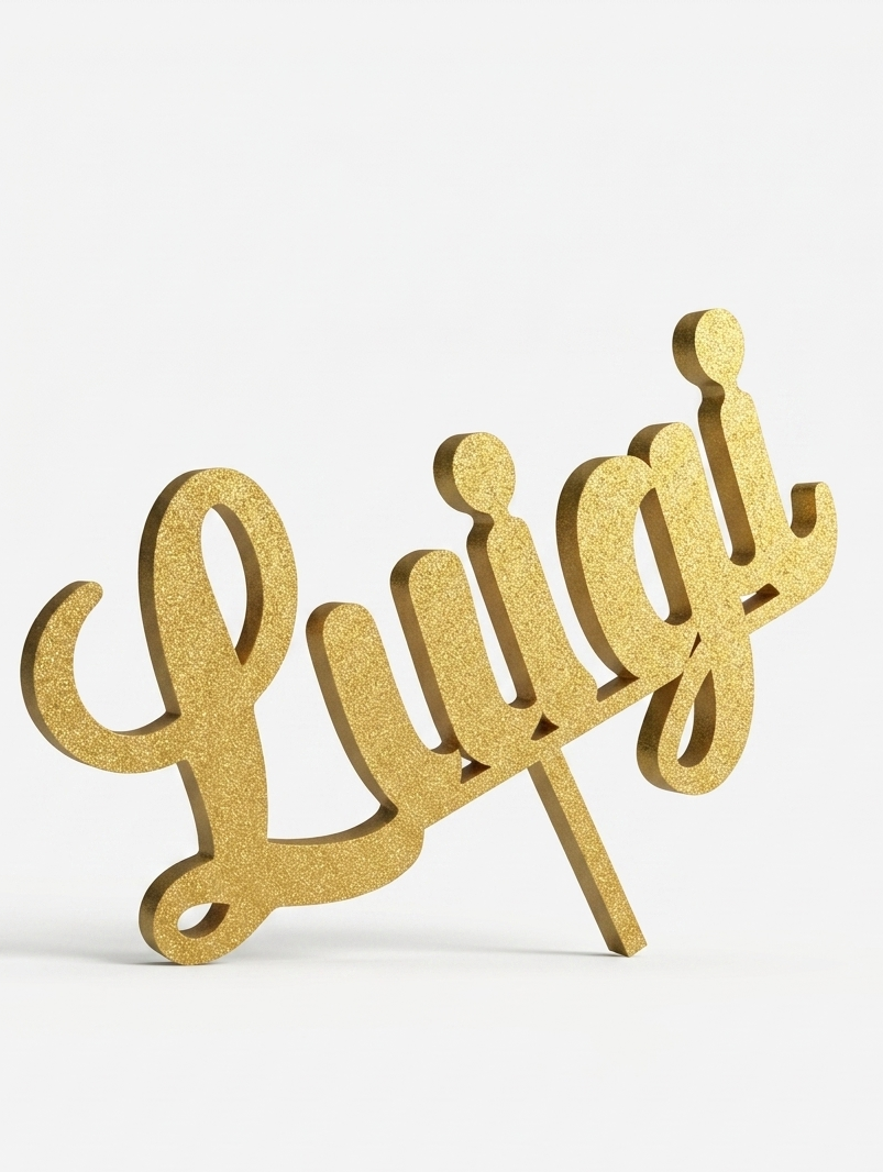 Cake Topper nome personalizzato - max 15 cm